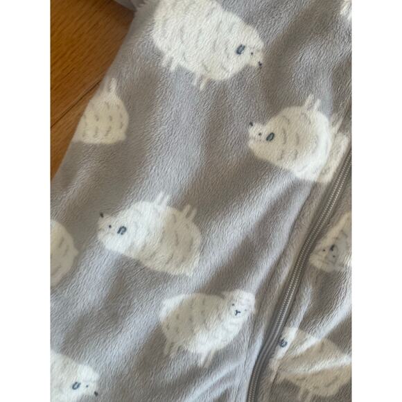 Just One You Carters Sheep Footed Fleece Sleep SnowSuit Footie 6 Months - Picture 3 of 6